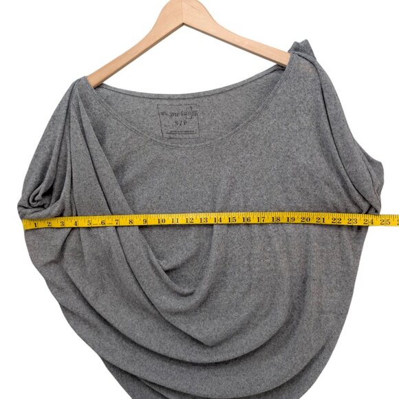 We The Free People Drape Top Womens Grey Long Sleeve Thin Lightweight Size S - Picture 6 of 8